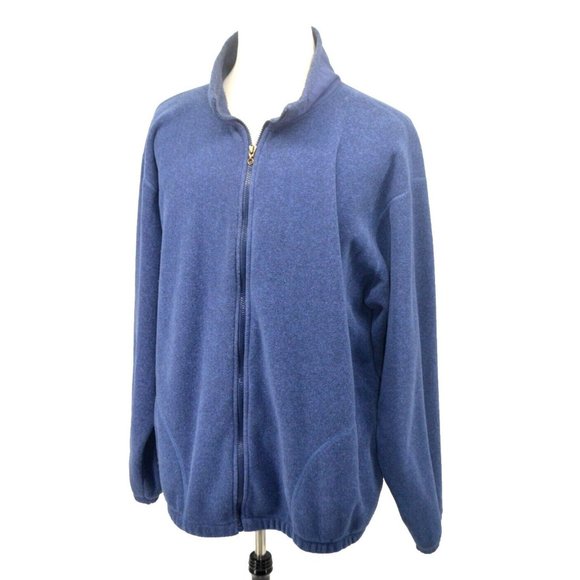 LL BEAN Men's Full Zip Fleece Jacket SIZE XL‎ TALL Blue 0JY28 - Picture 1 of 7